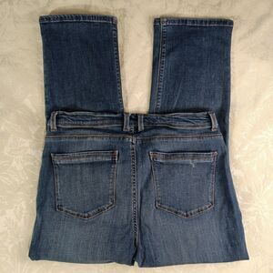 Lee Jeans Capris Womens 10M Blue Easy Fit Stretch Slightly Distressed Midrise